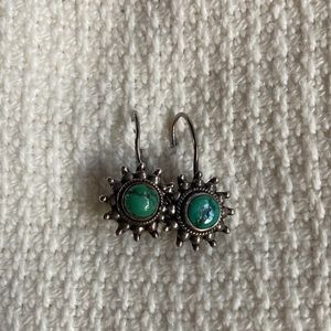 Sun Design Turquoise sterling silver earrings